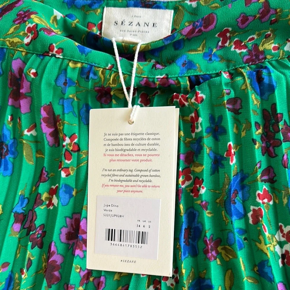 Sezane Vibrant Floral Midi Skirt - Picture 4 of 6